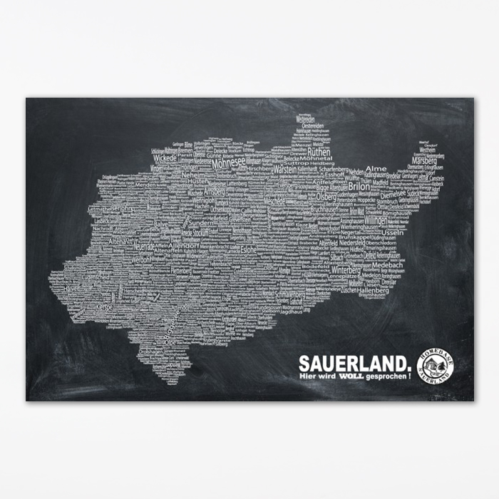 Poster Sauerland Hier wird WOLL gesprochen! HomebaseSauerland (70×50 cm)