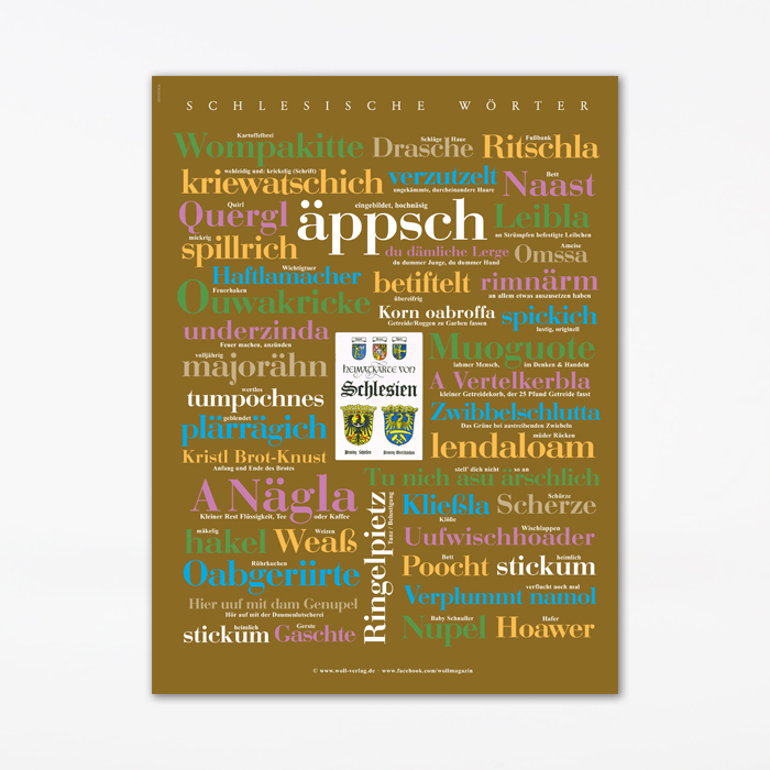 Poster Schlesische Wörter (30×40 cm)
