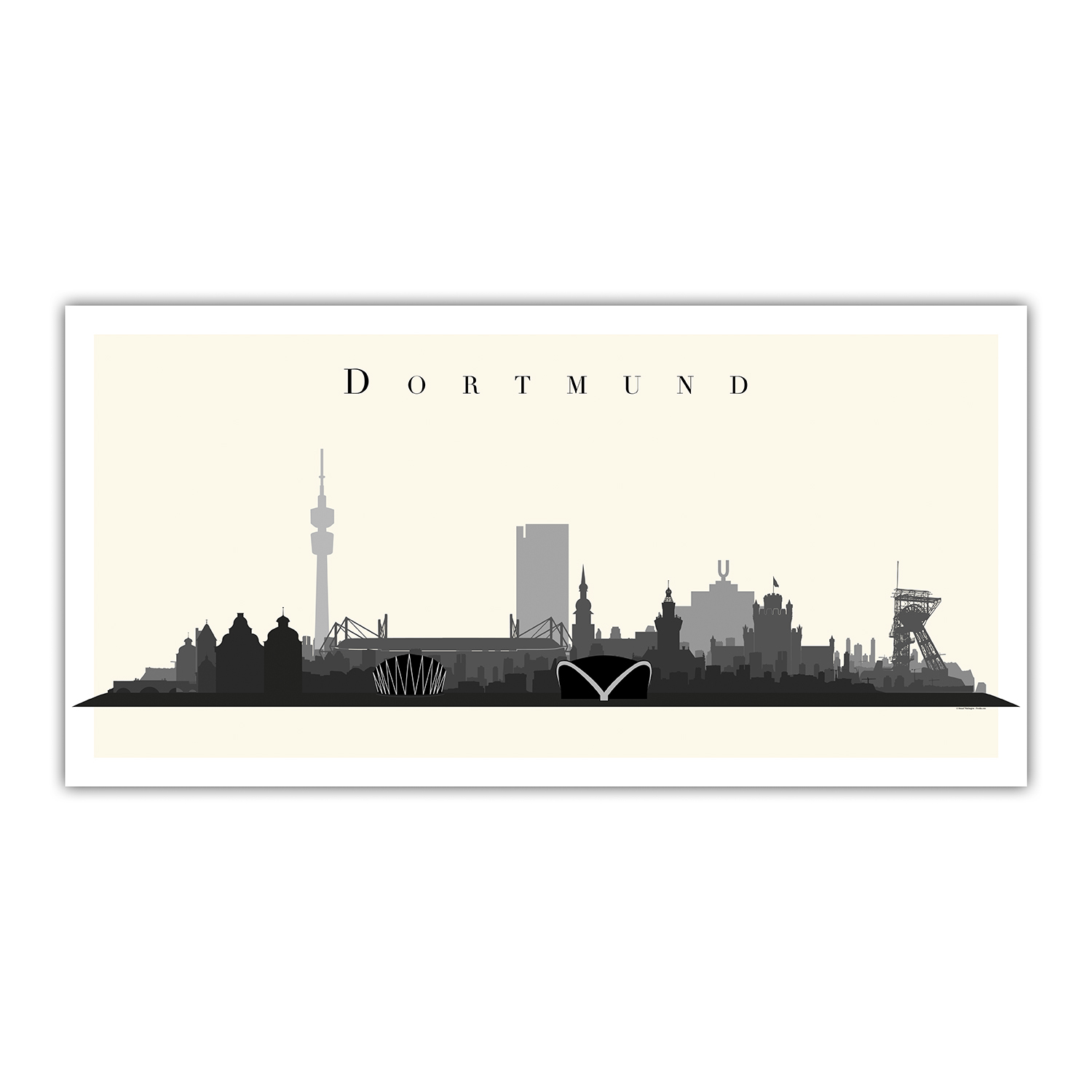 Poster Dortmunder Skyline (100×50 cm)