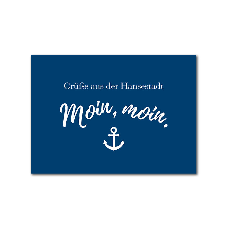 Postkarte Hamburg – Moin, moin (DIN A6)