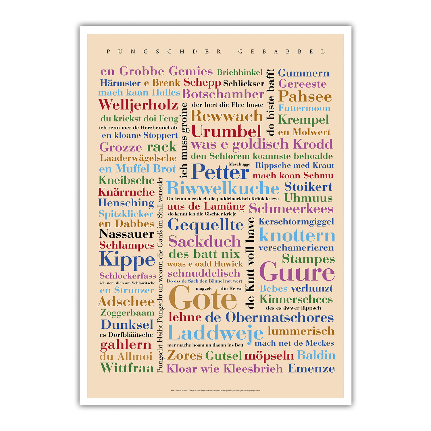 Poster Pfungstädter Wörter (50x70cm)