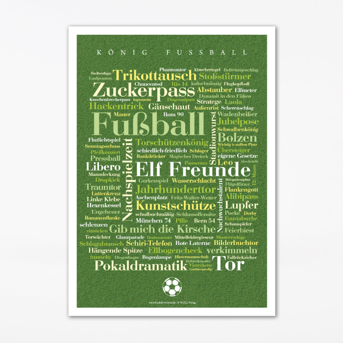 Postkarte Fußball Wörter (DIN A6)