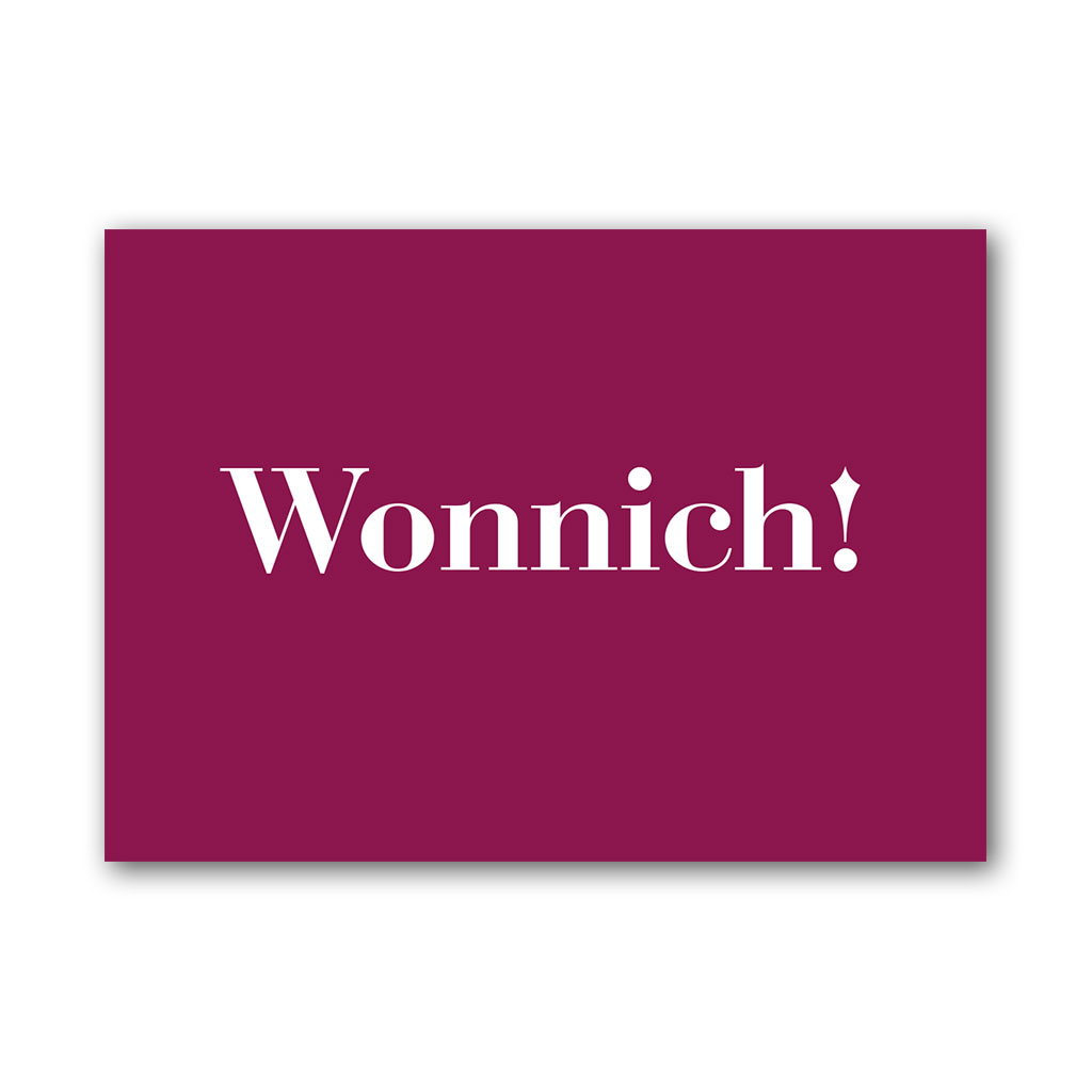 Postkarte Wonnich! (DIN A6)