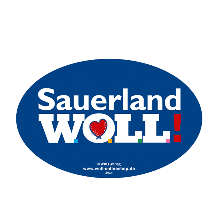 Aufkleber Sauerland WOLL (groß 9,5 x 14,5 cm)