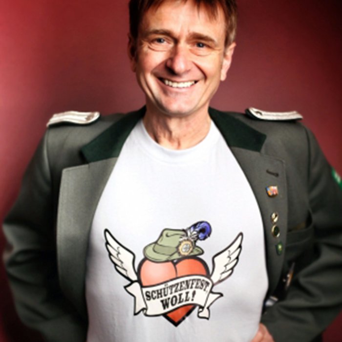 T-Shirt Schützenfest-Herz, grau (Herren)