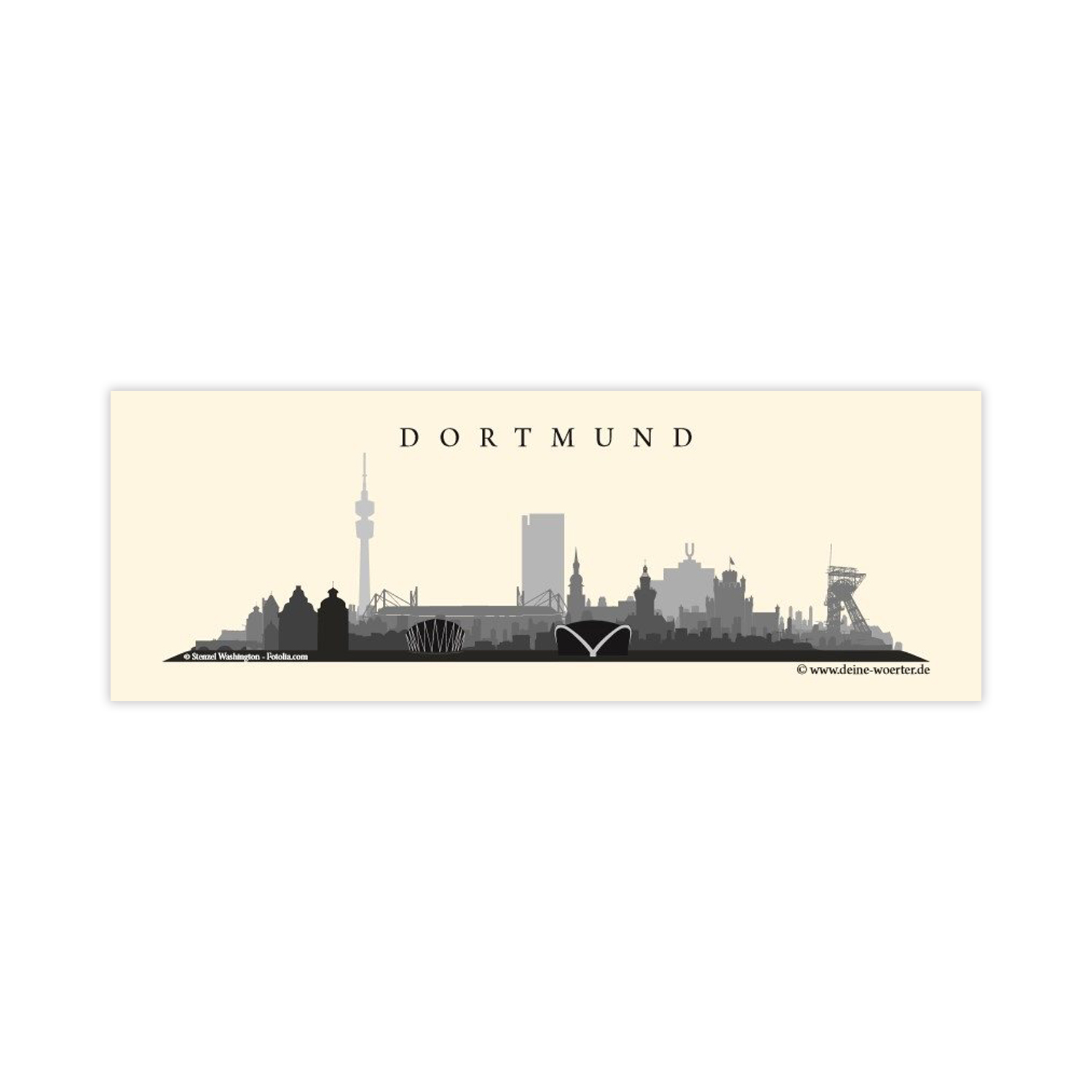 Aufkleber Dortmunder Skyline