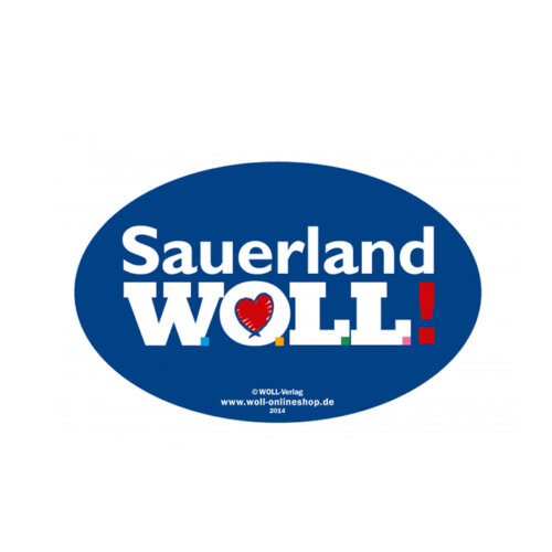 Der "kleine" Aufkleber mit dem Motiv Sauerland WOLL.