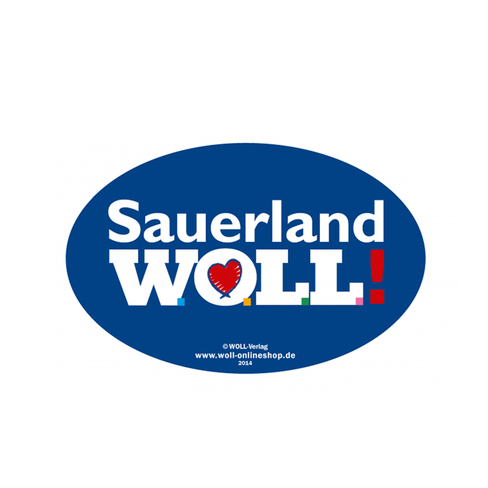 Aufkleber Sauerland WOLL (klein 4,5 x 7 cm)