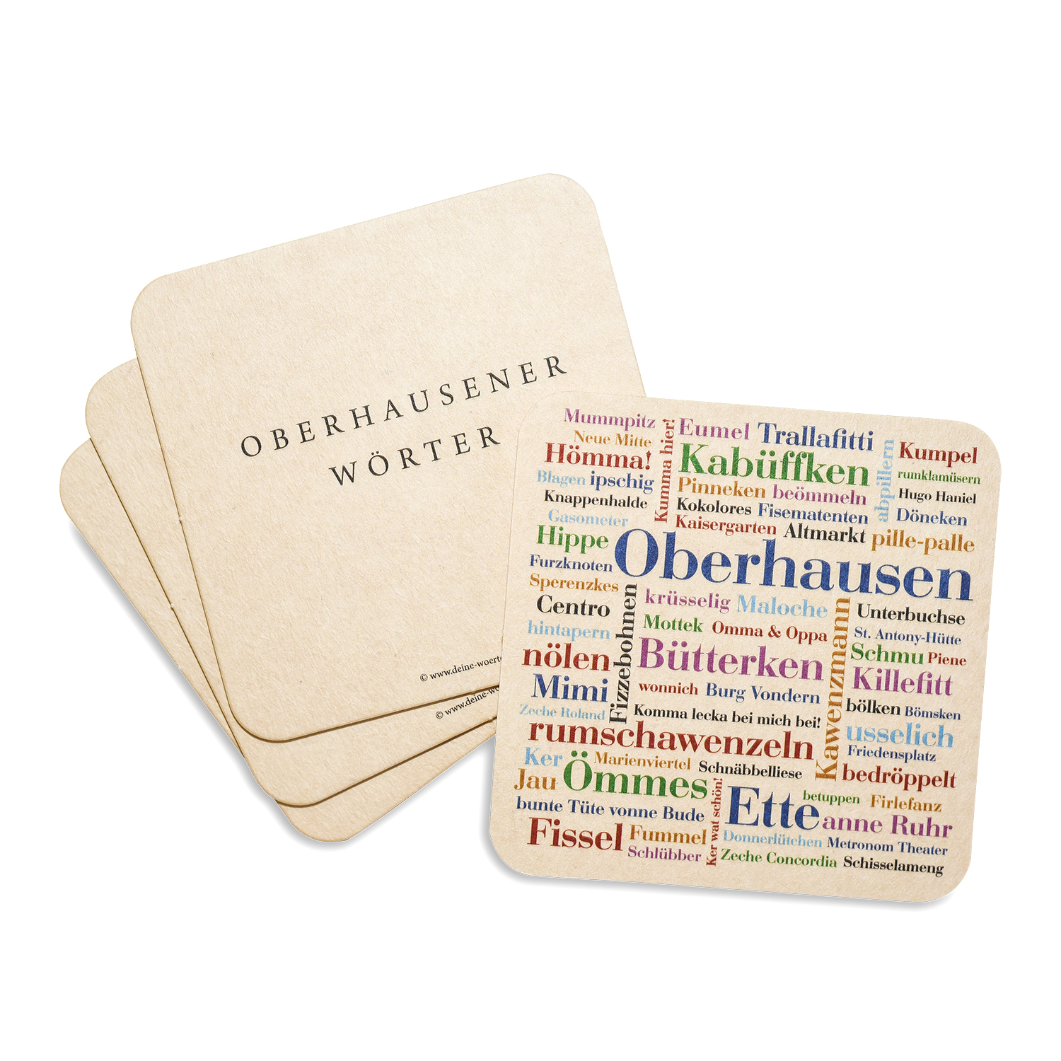Bierdeckel Oberhausener Wörter – Untersetzer