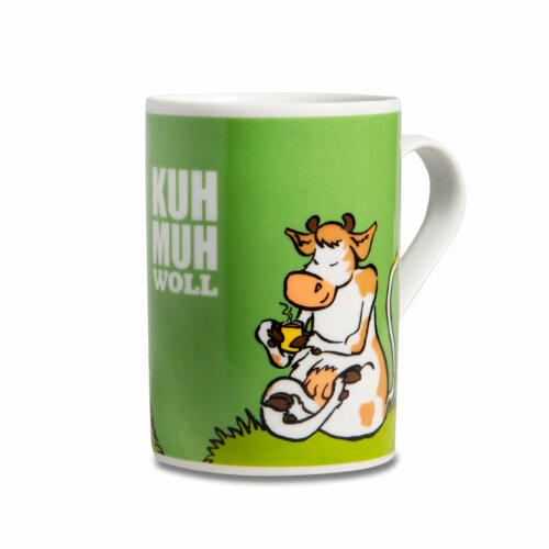 Die Tasse mit der Kuh Muh.