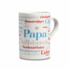Kaffeebecher Papa Wörter Henkel rechts