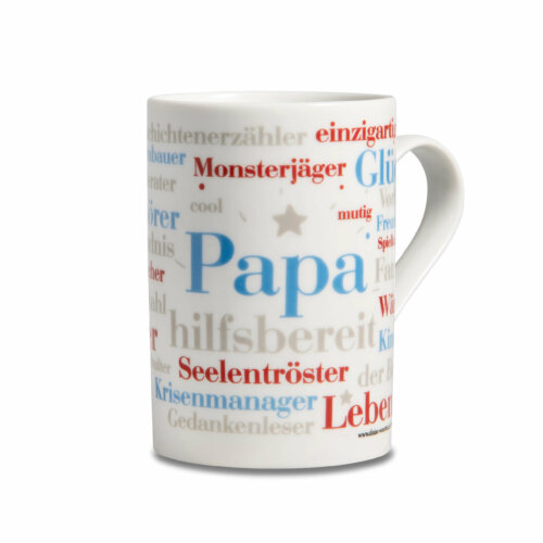 Kaffeebecher Papa Wörter Henkel rechts