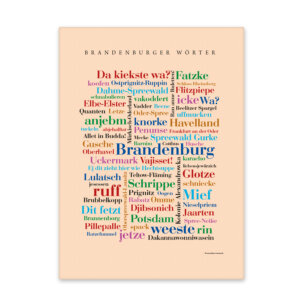 Leinwand mit Brandenburger Wörtern