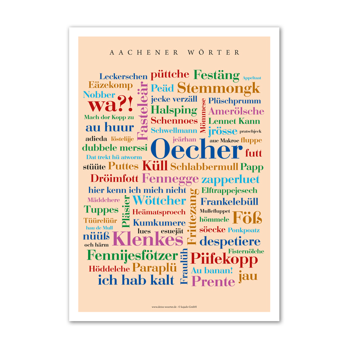 Poster Aachener Wörter