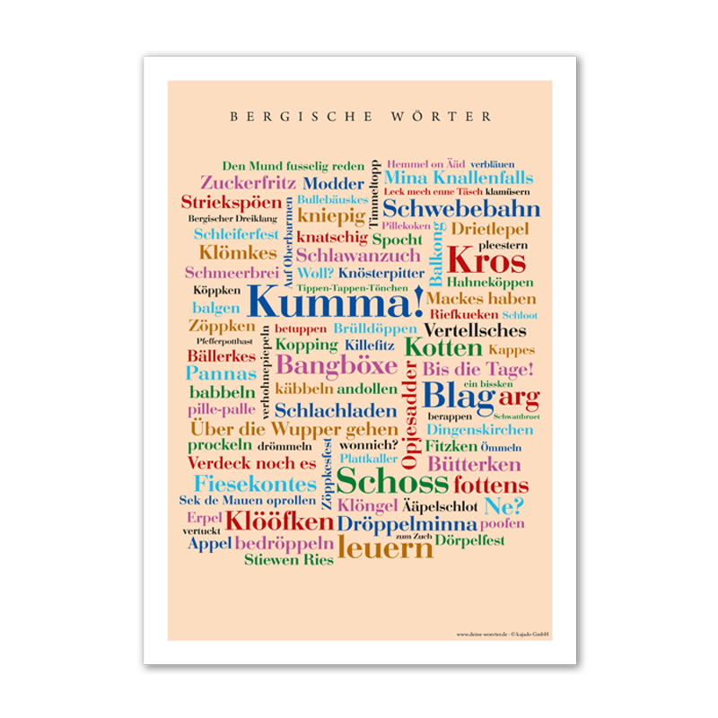 Poster Bergische Wörter
