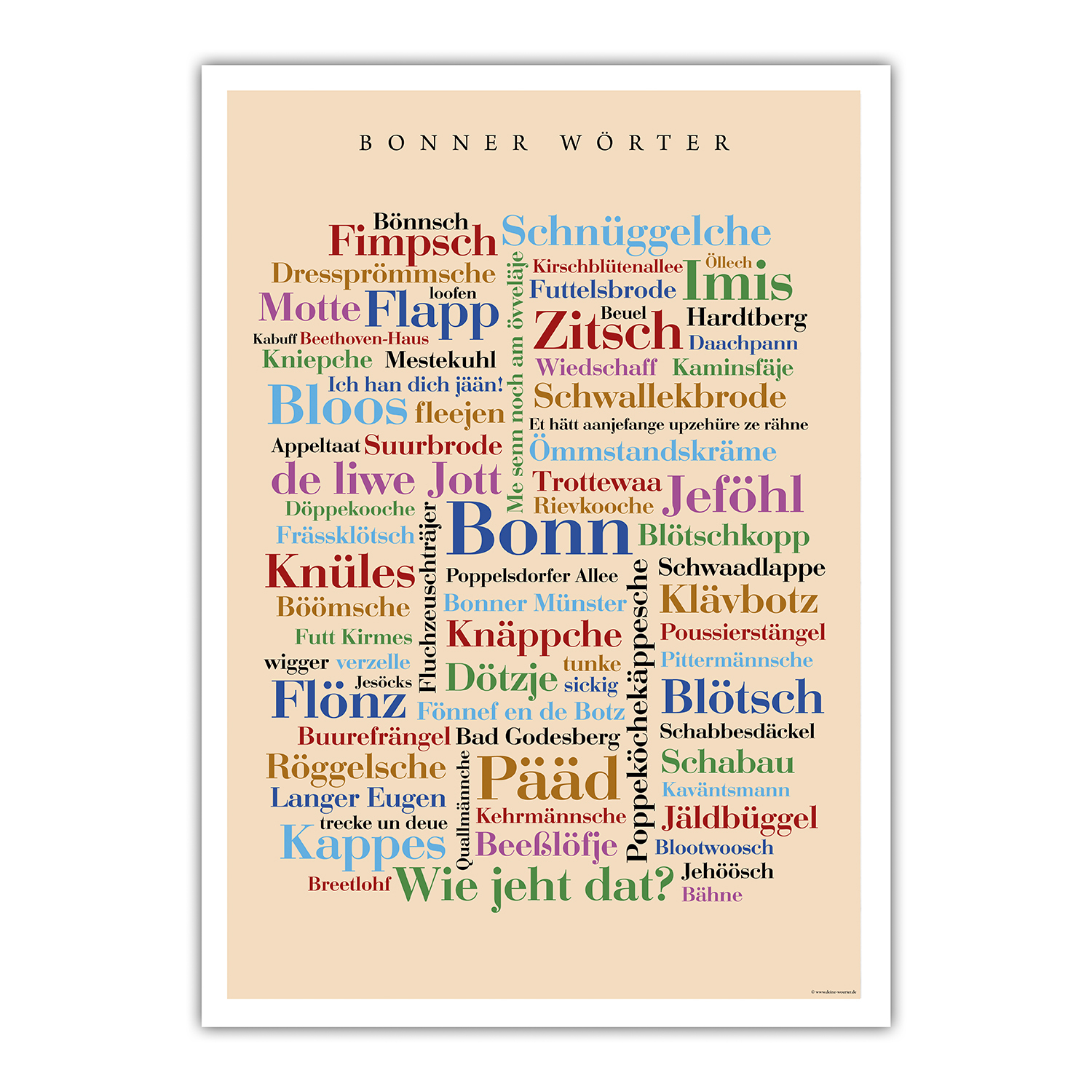 Poster Bonner Wörter