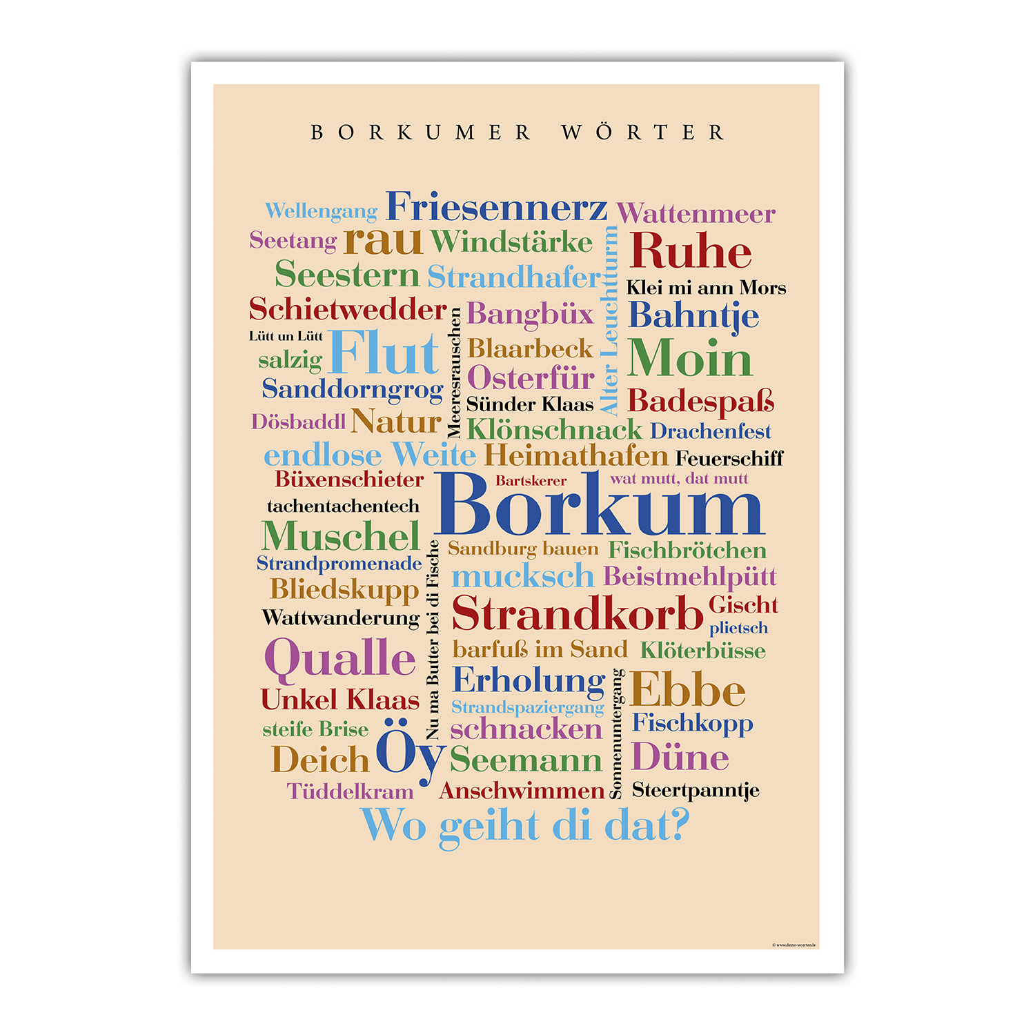 Poster Borkumer Wörter