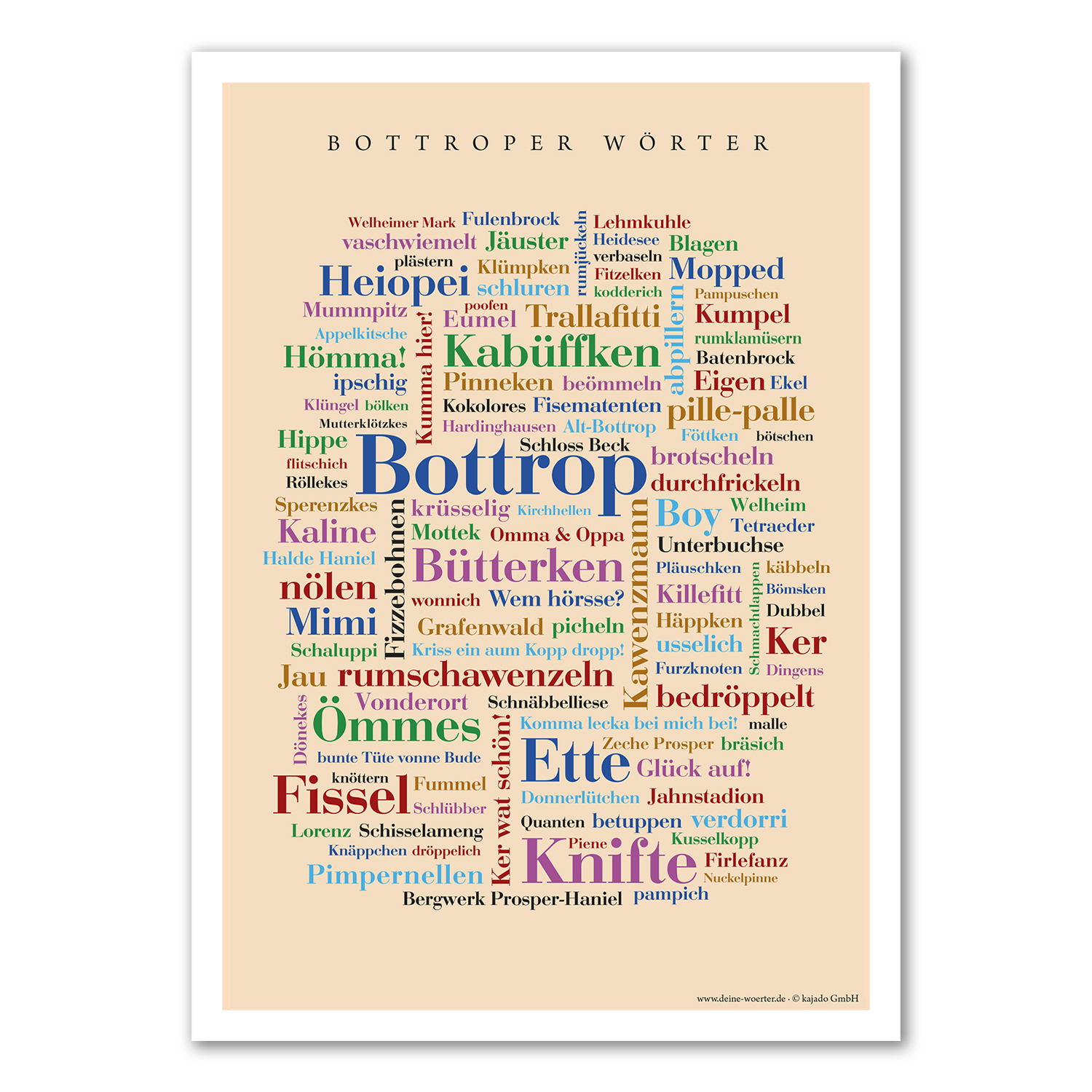 Poster Bottroper Wörter