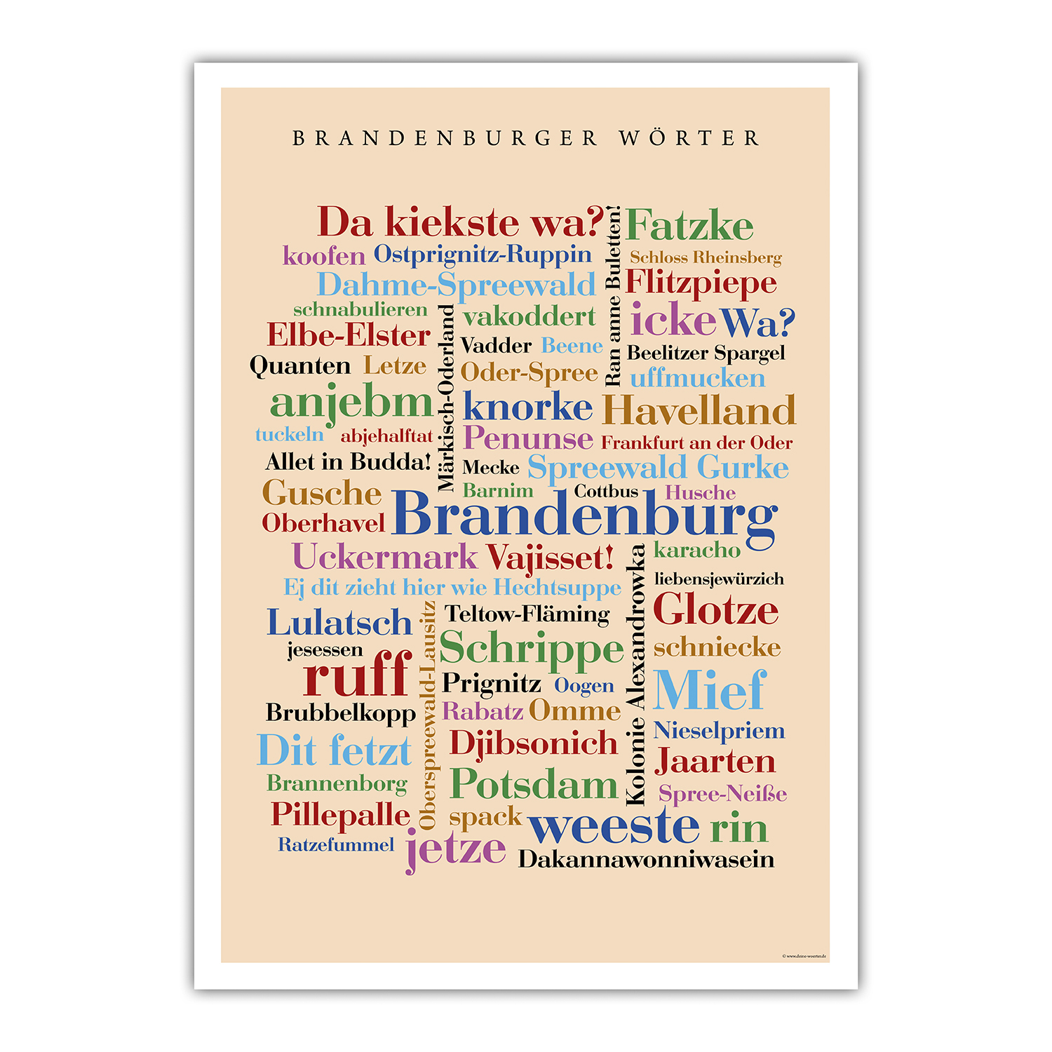 Poster Brandenburger Wörter