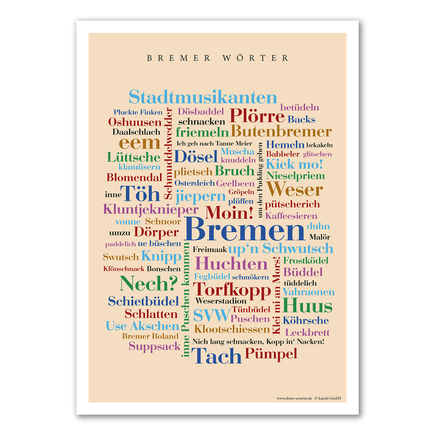 Poster Bremer Wörter
