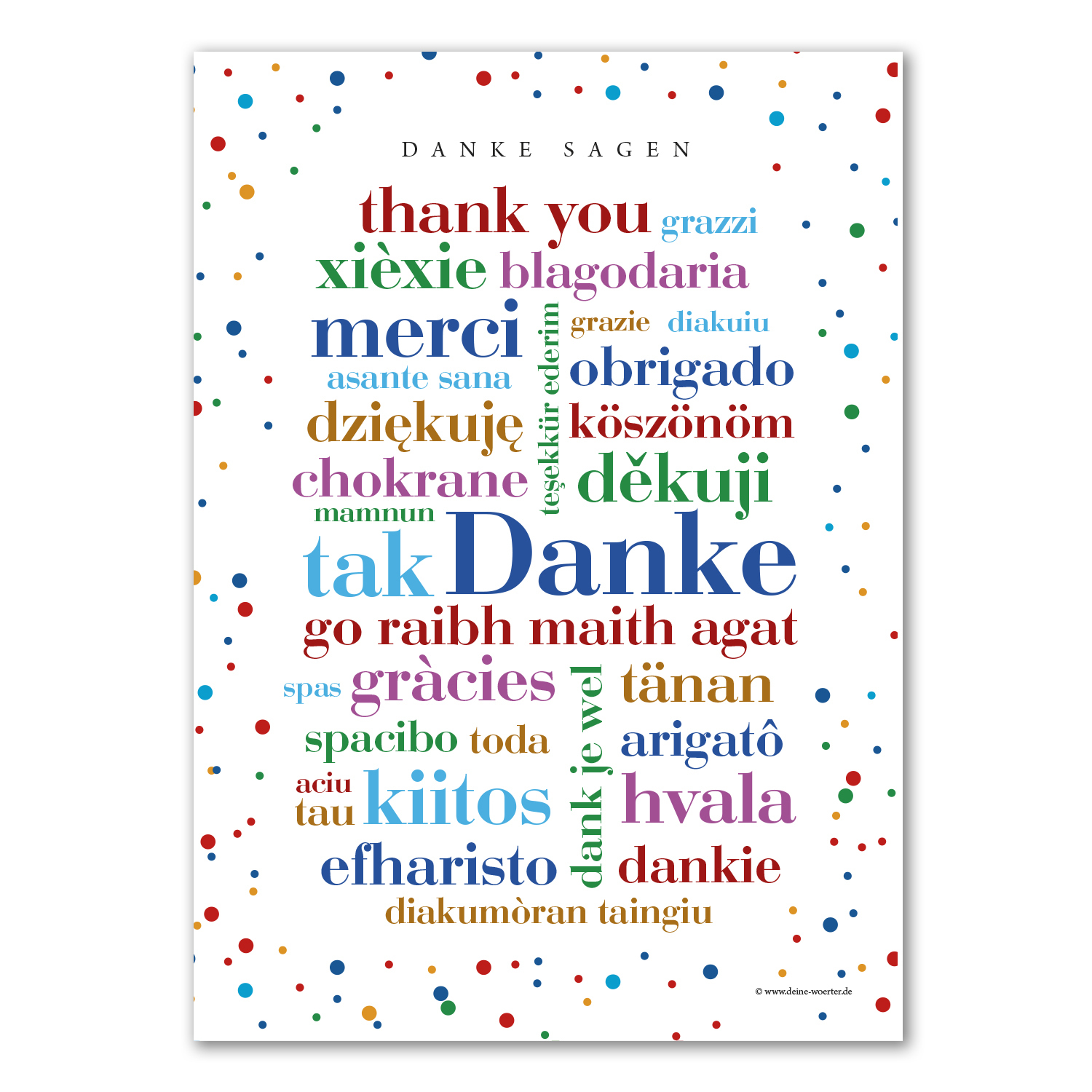 Poster Danke Fremdsprachen