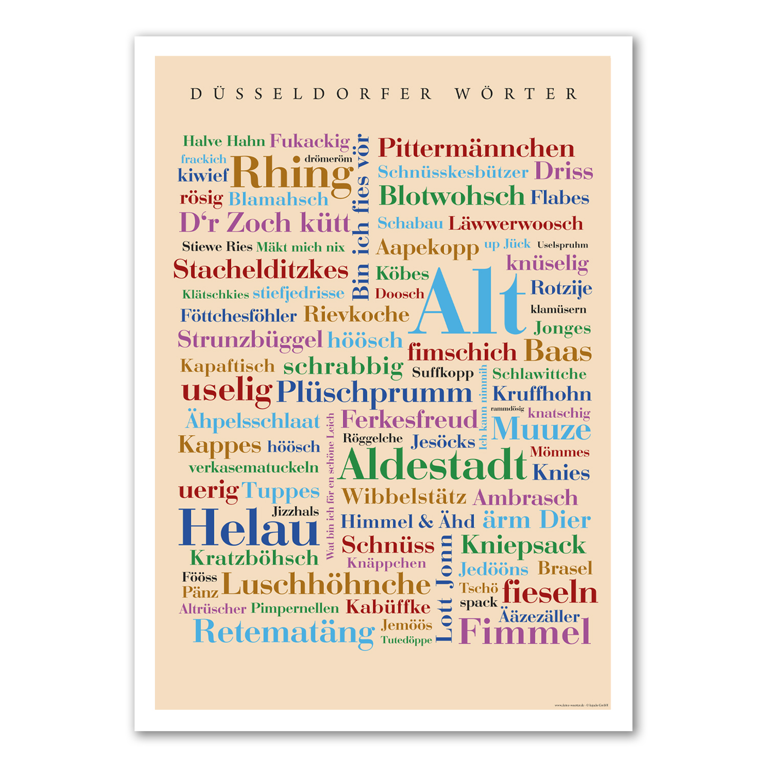 Poster Düsseldorfer Wörter