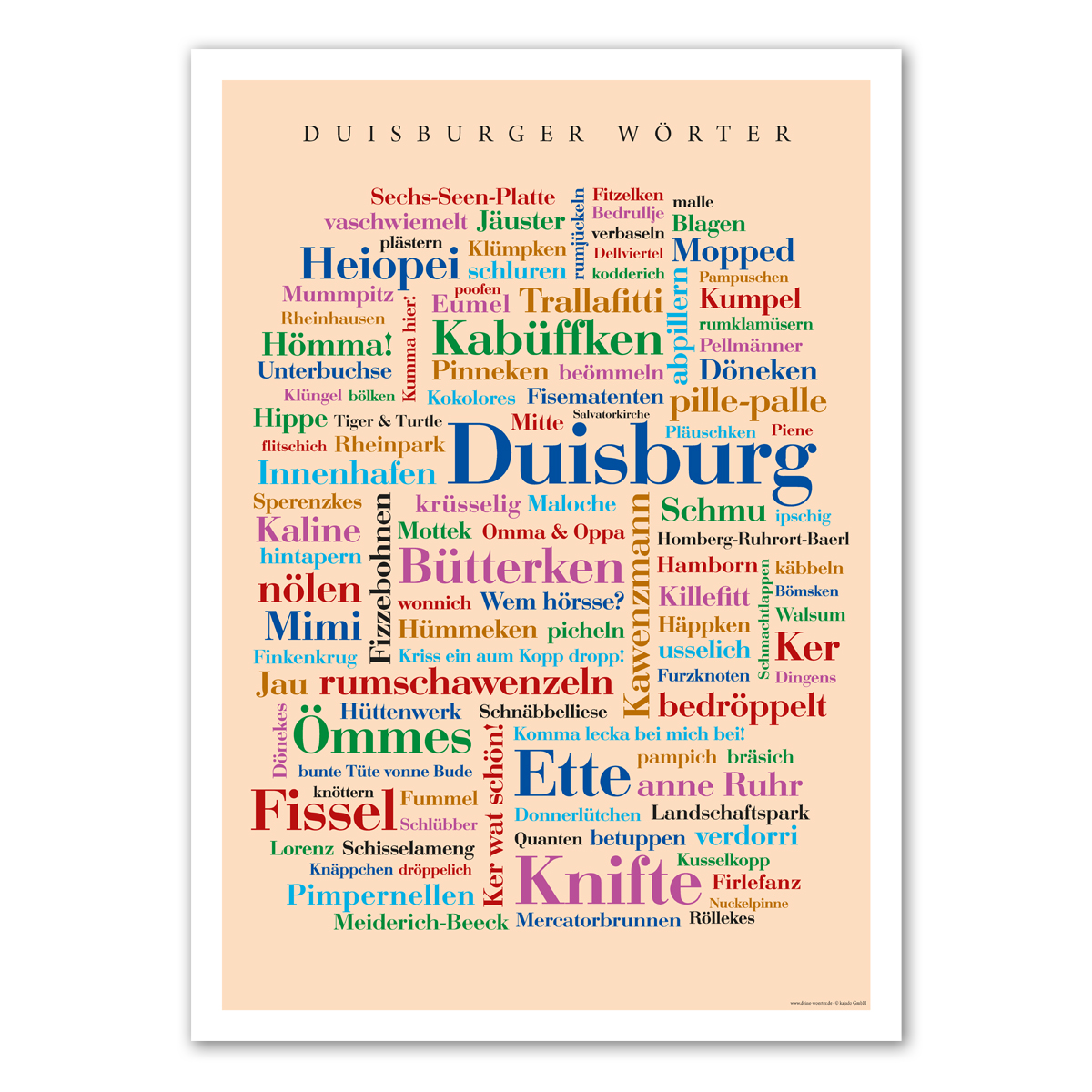 Poster Duisburger Wörter