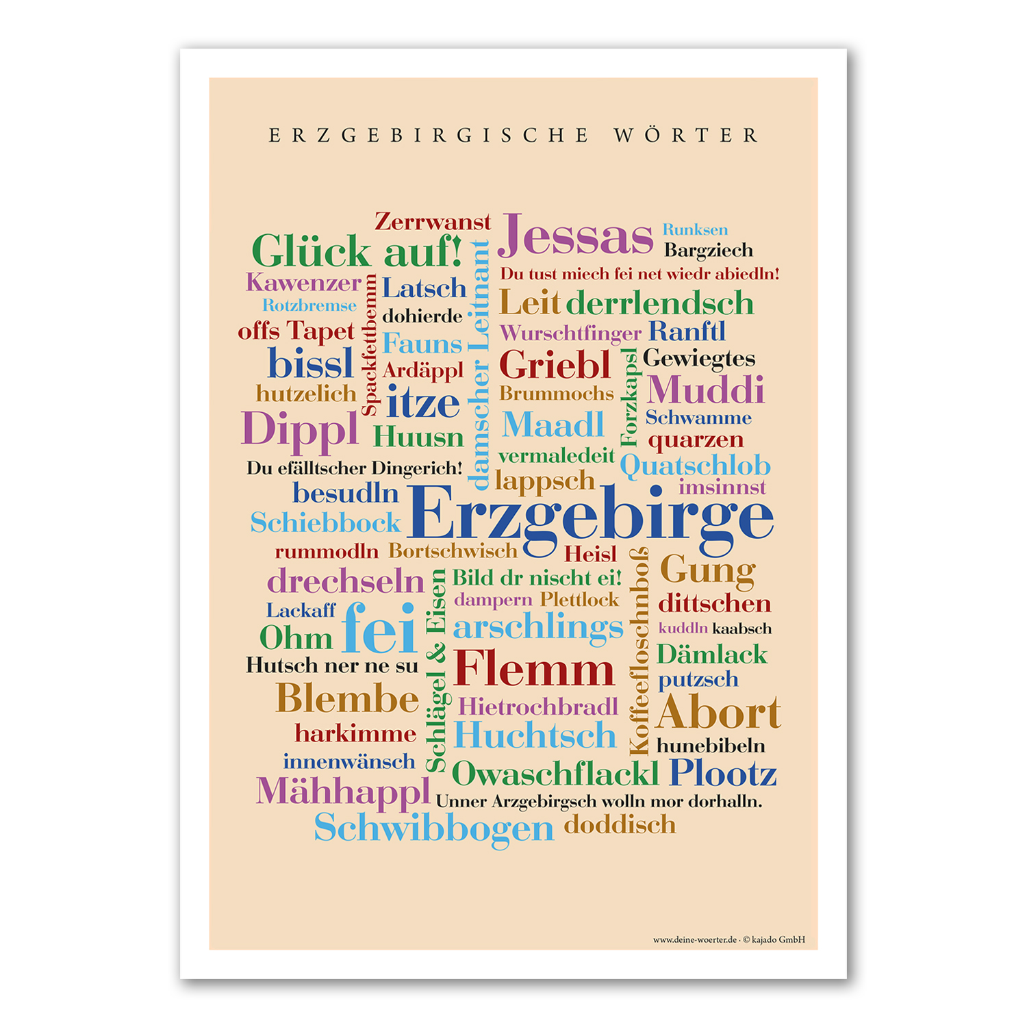 Poster Erzgebirgische Wörter