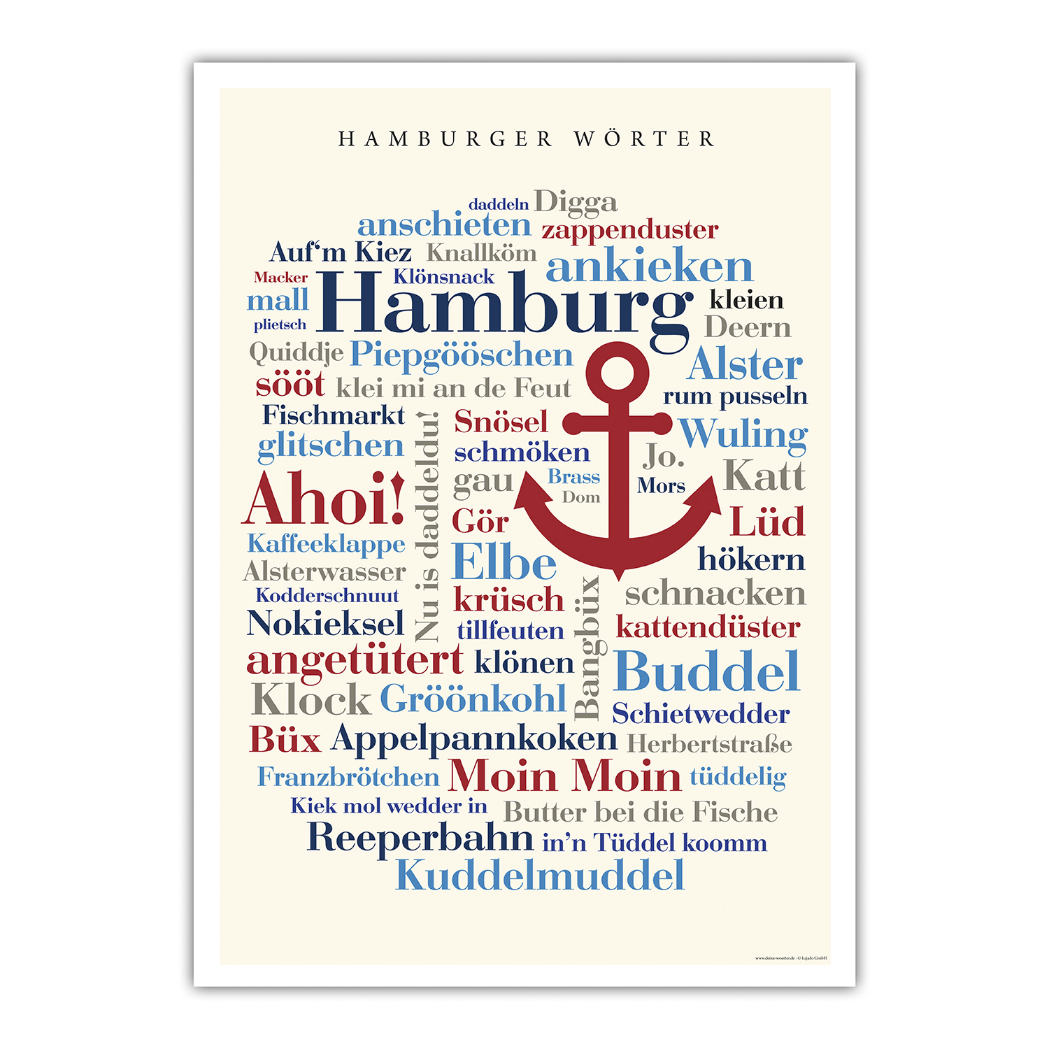 Poster Hamburger Wörter