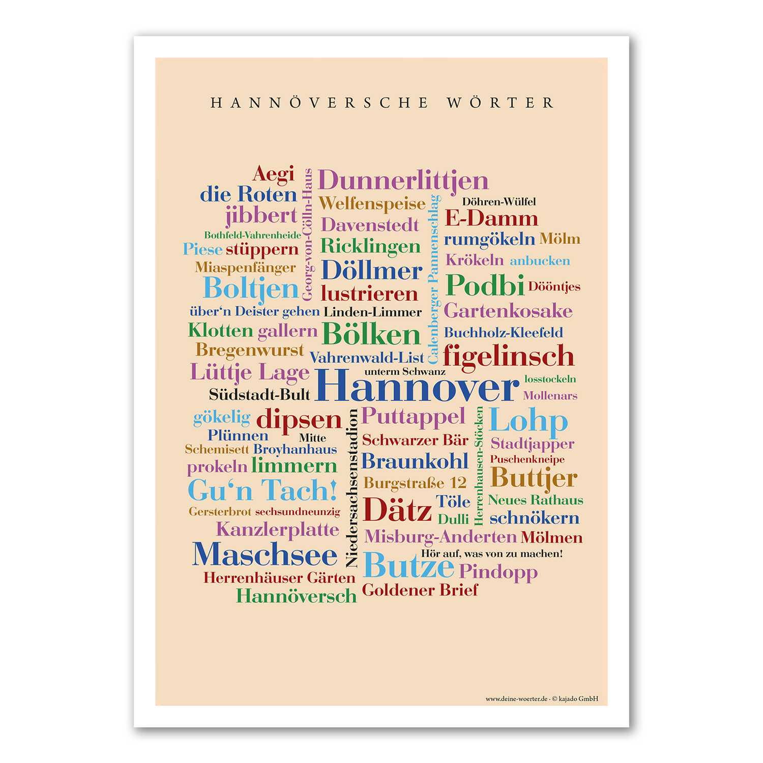Poster Hannöversche Wörter