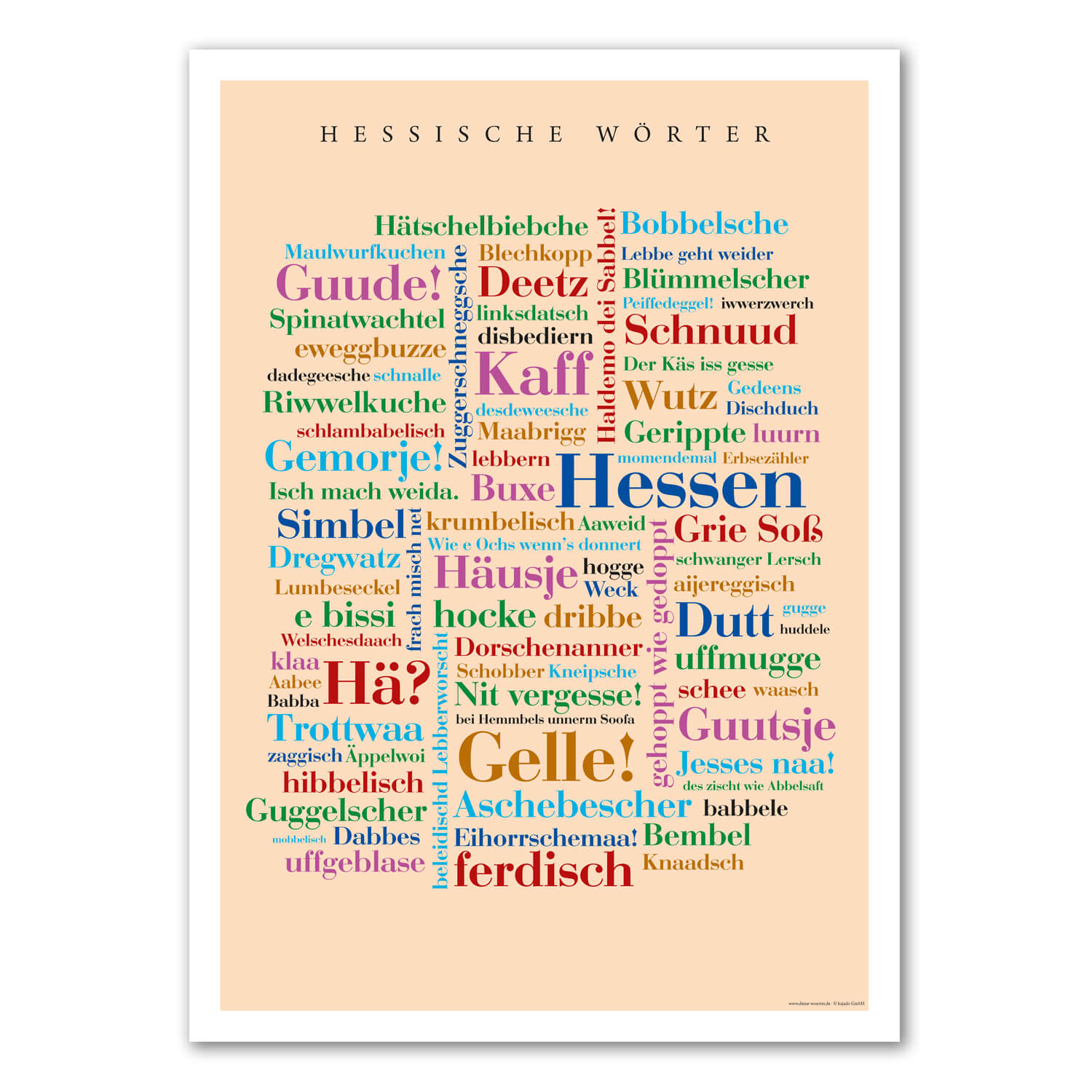 Poster Hessische Wörter