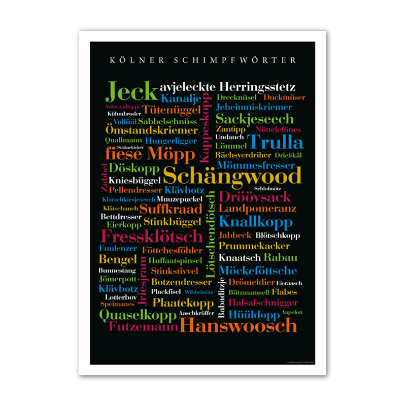 Poster Kölner Schimpfwörter