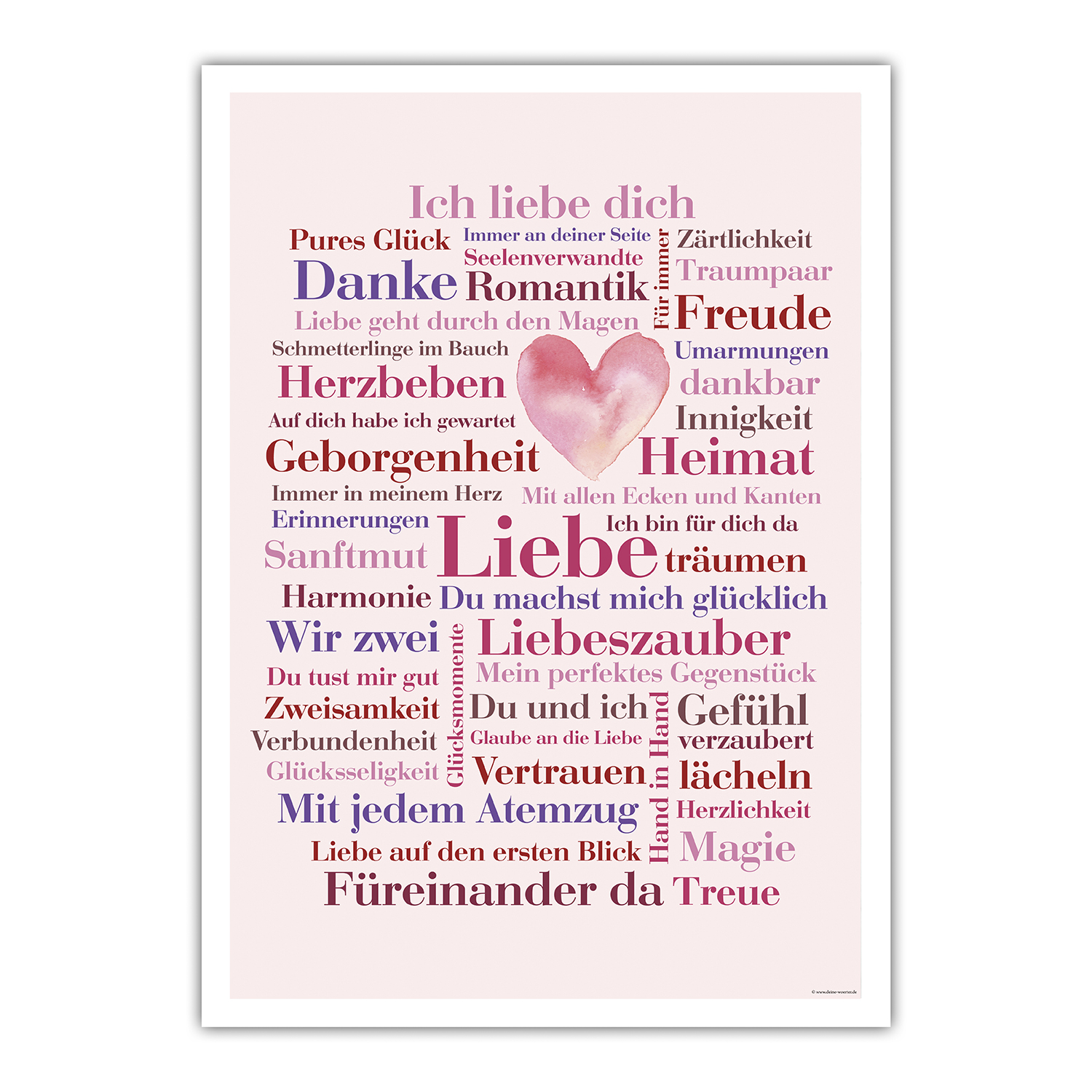 Poster Liebeswörter
