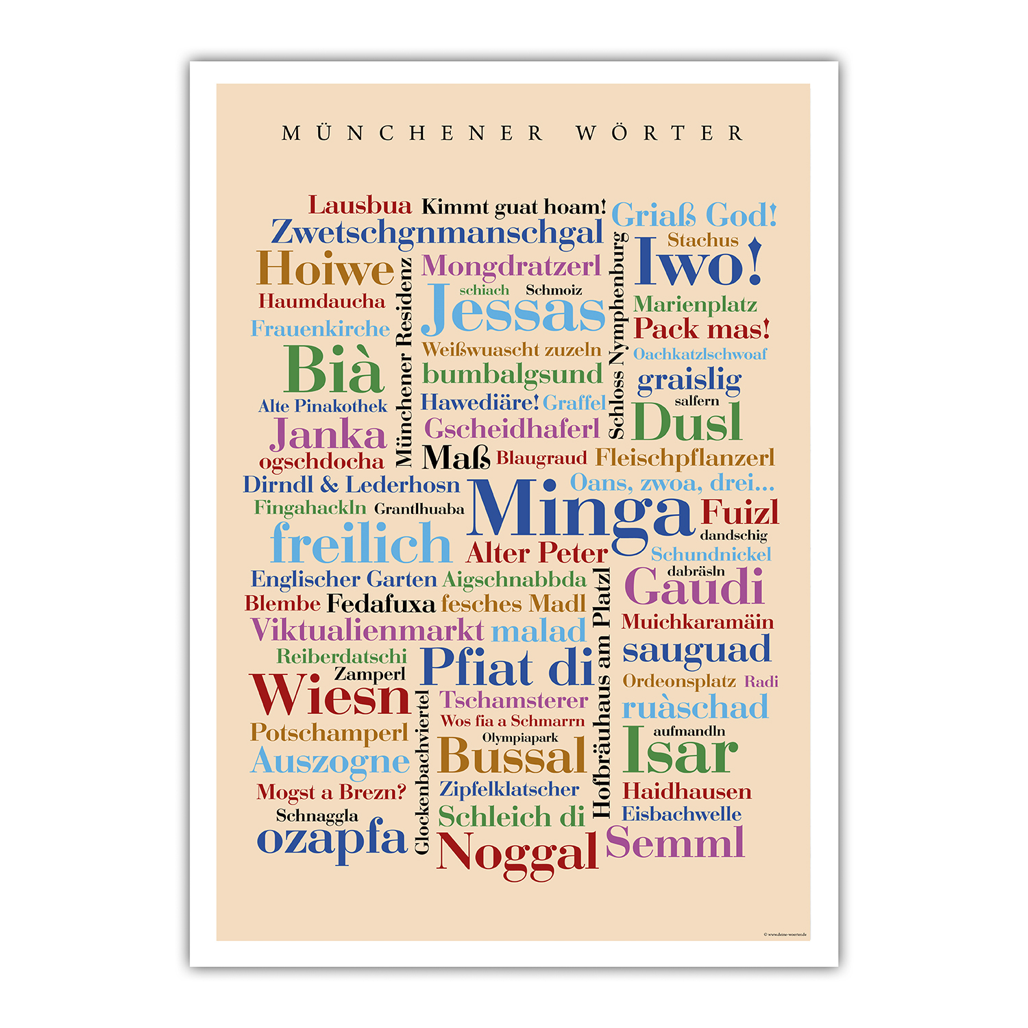 Poster Münchener Wörter