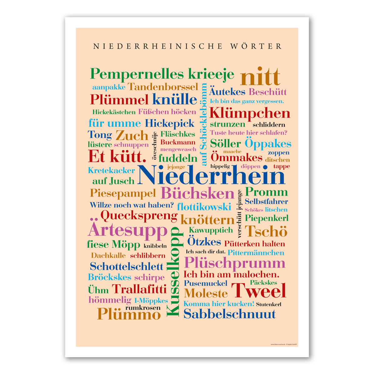 Poster Niederrheinische Wörter