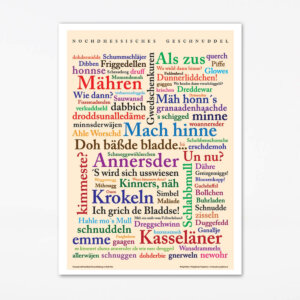 Poster Nordhessische Wörter.