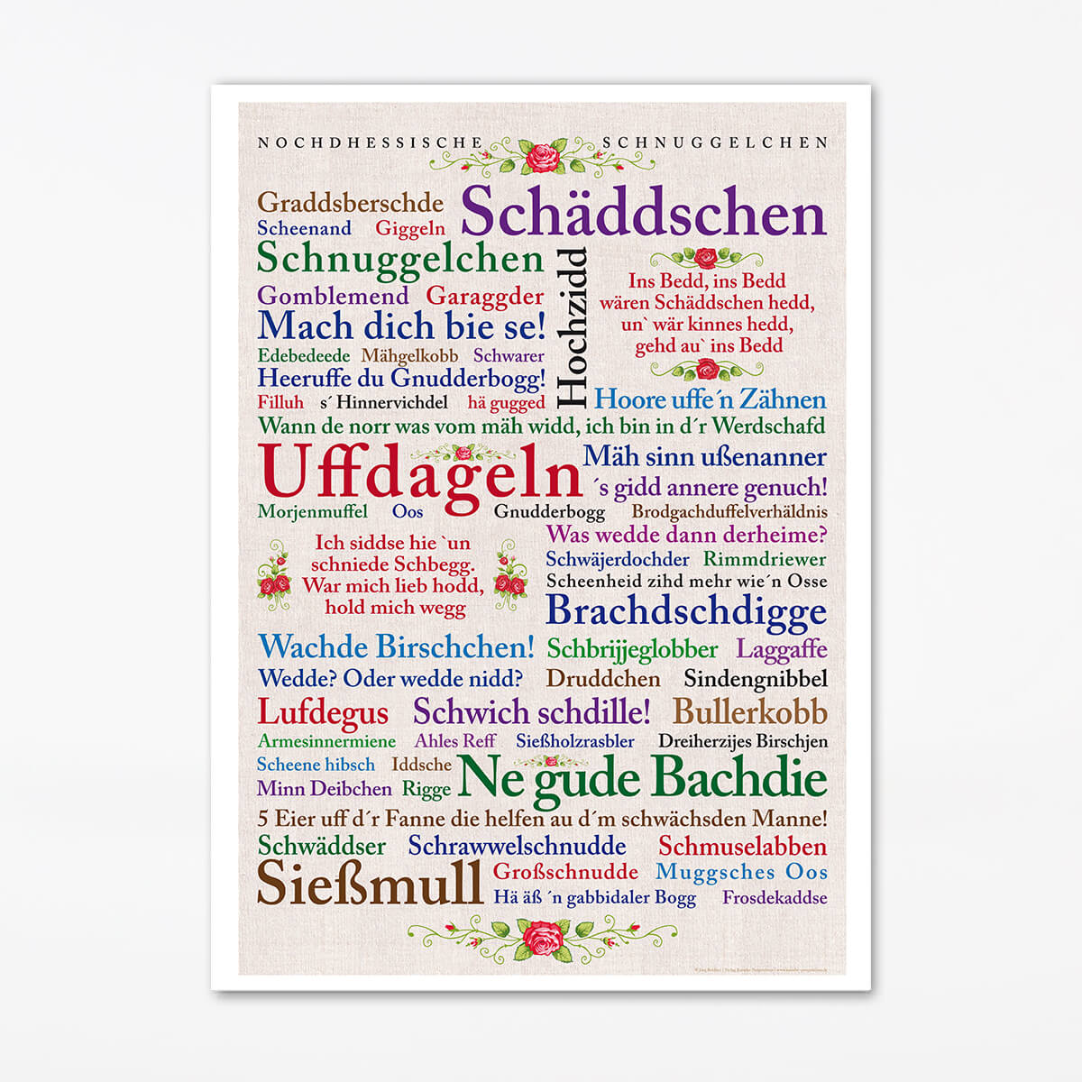 Poster Nochdhessische Schnuggelchen (50×70 cm)