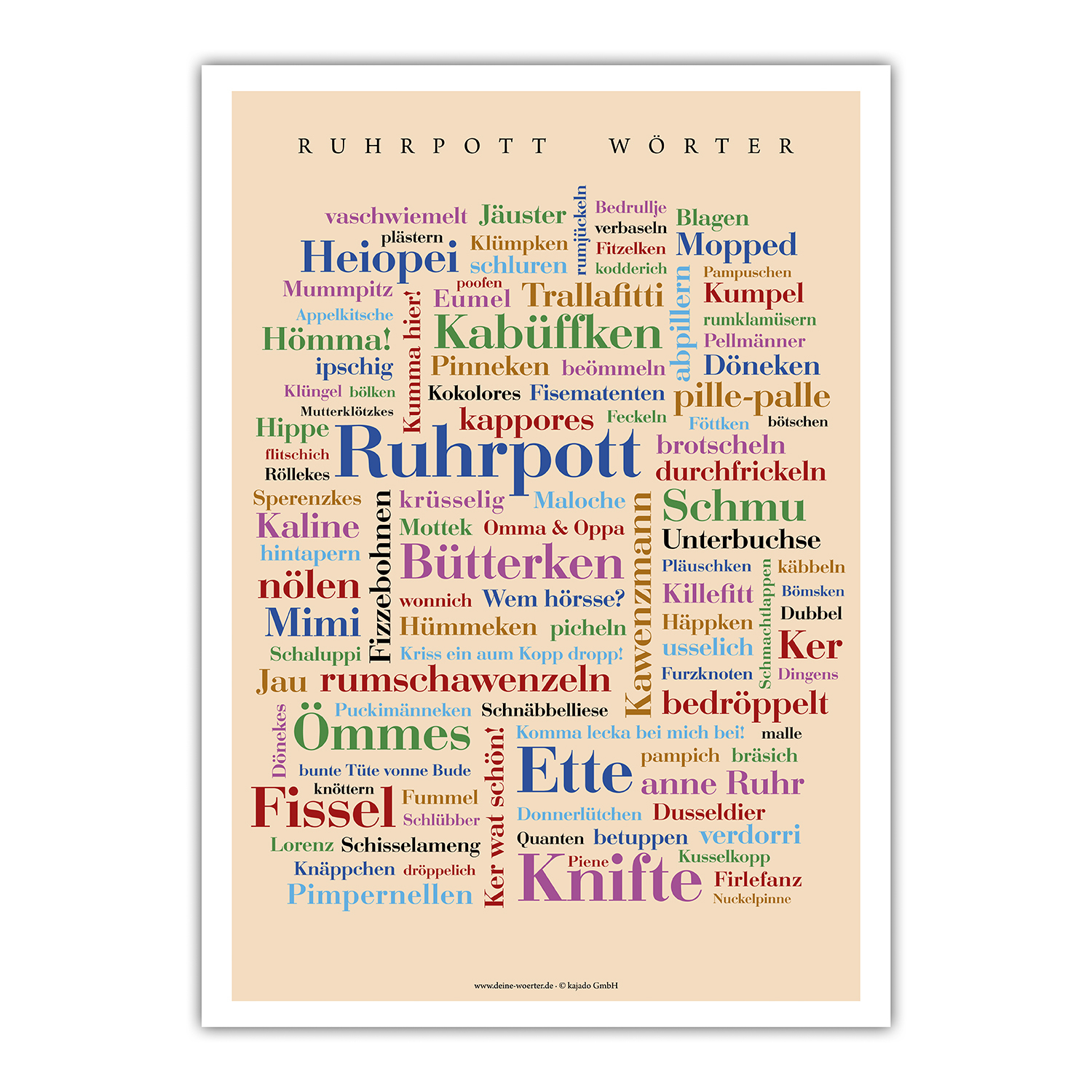 Poster Ruhrpott Wörter