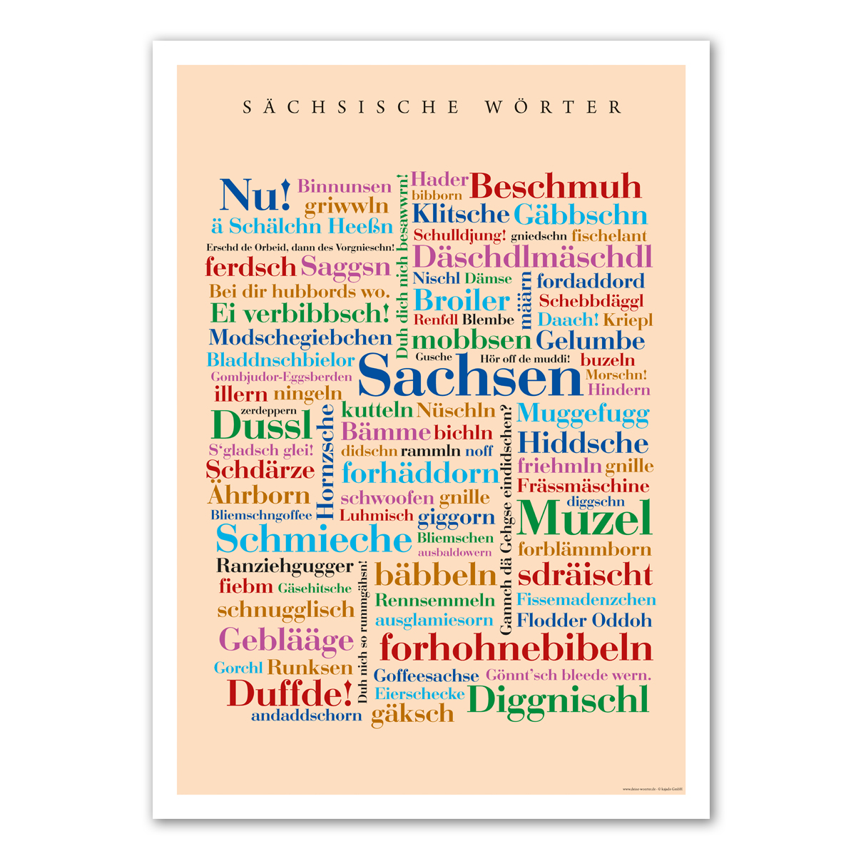Poster Sächsische Wörter
