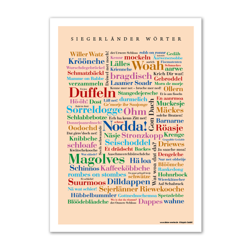 Poster Siegerländer Wörter