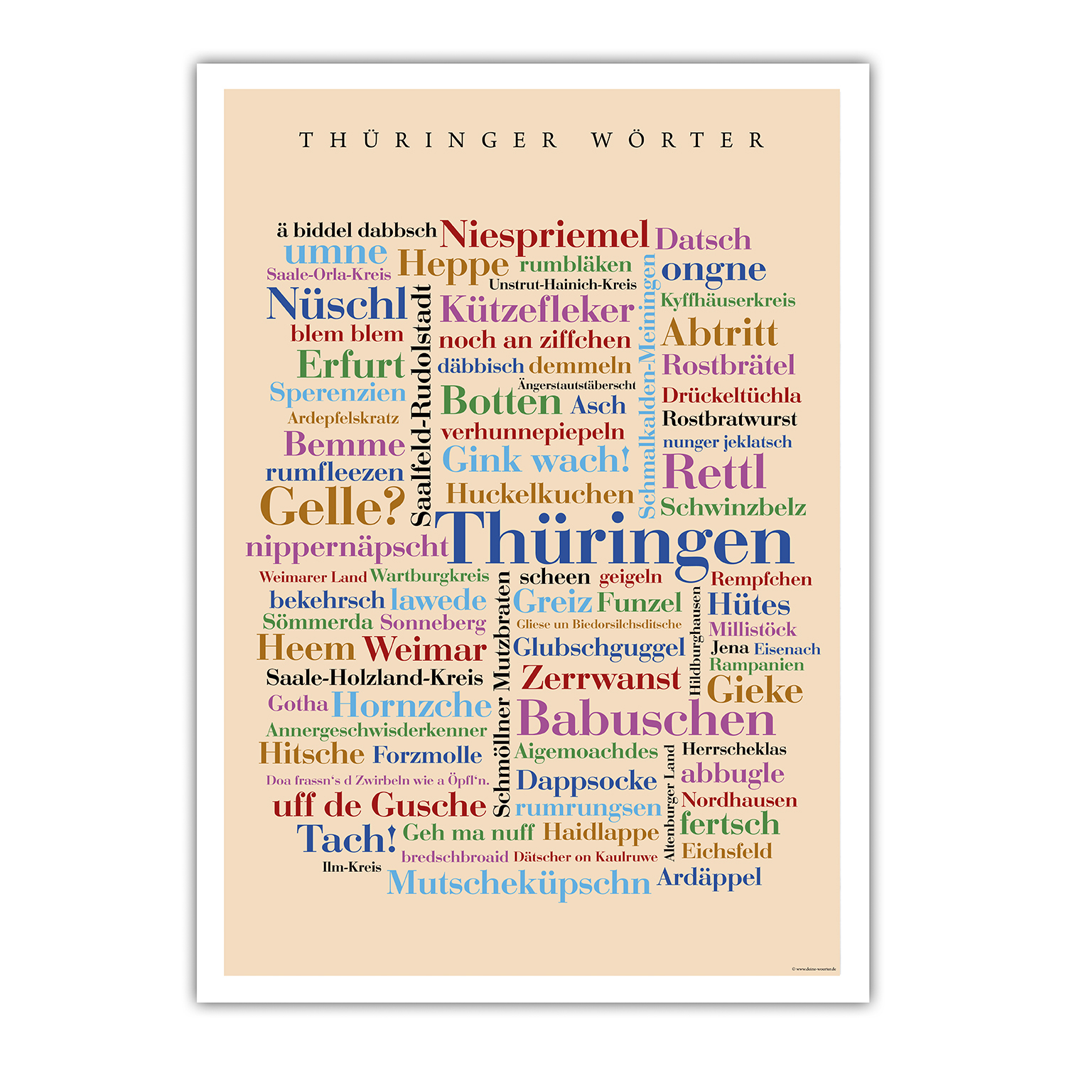 Poster Thüringer Wörter