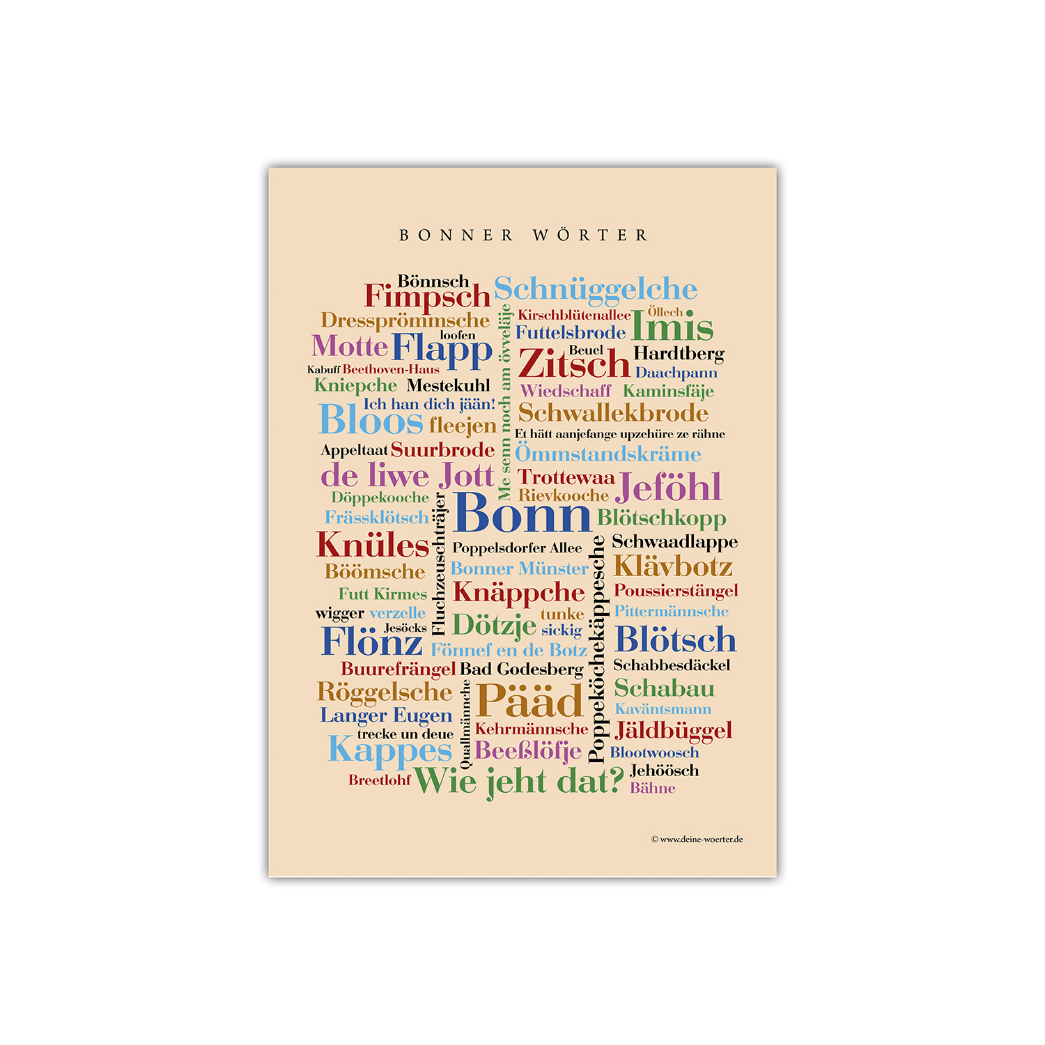 Postkarte Bonner Wörter (DIN A6)