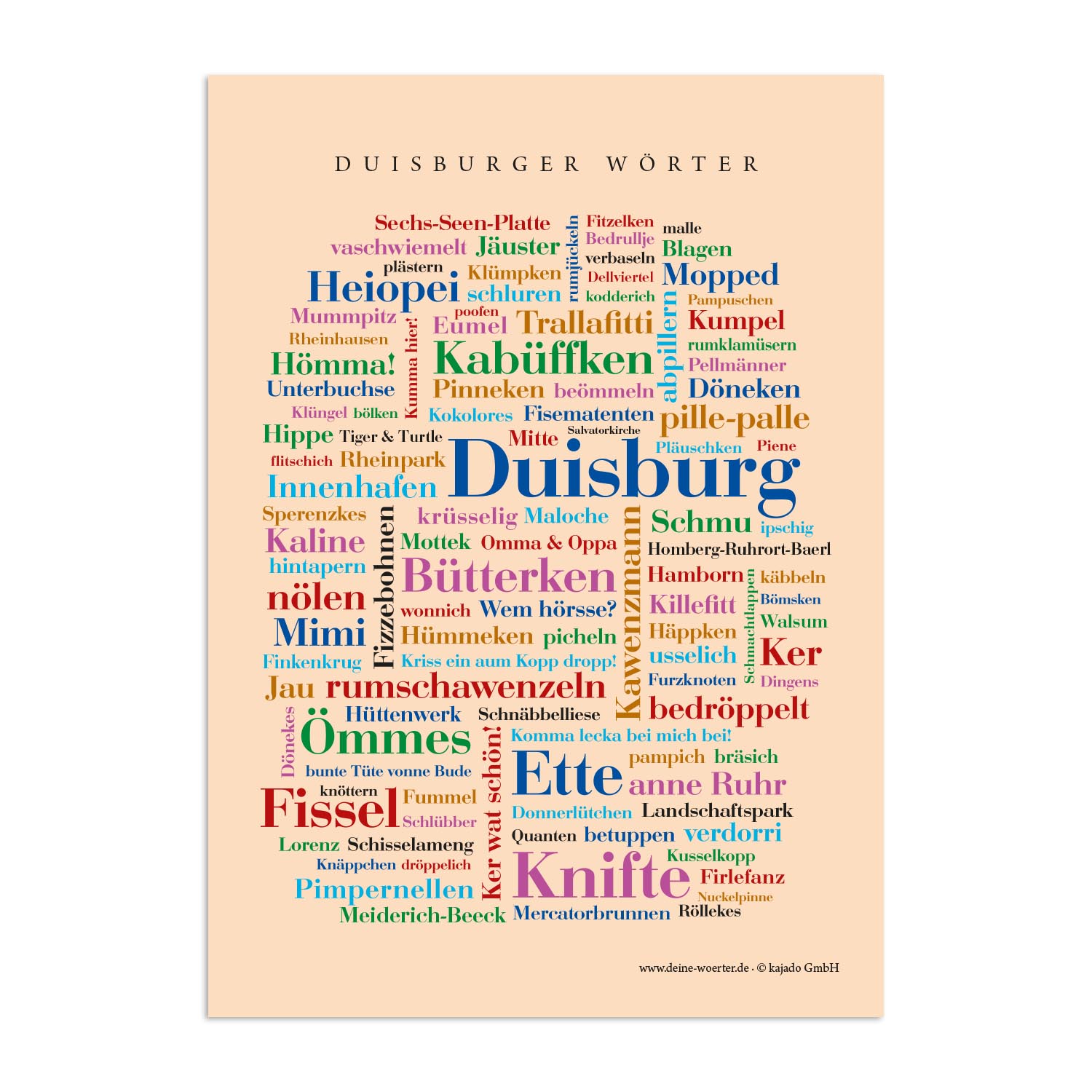 Postkarte Duisburger Wörter (DIN A6)