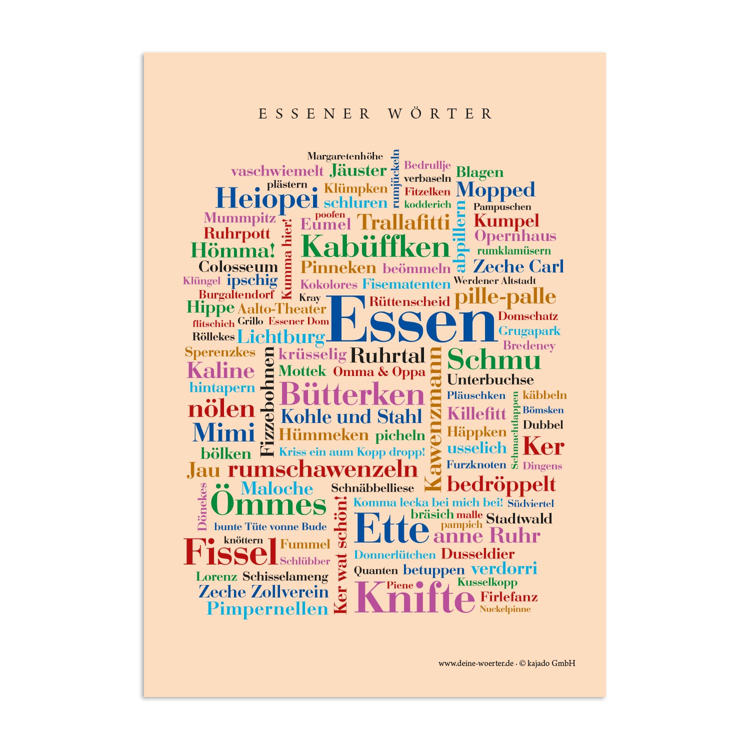 Postkarte Essener Wörter (DIN A6)