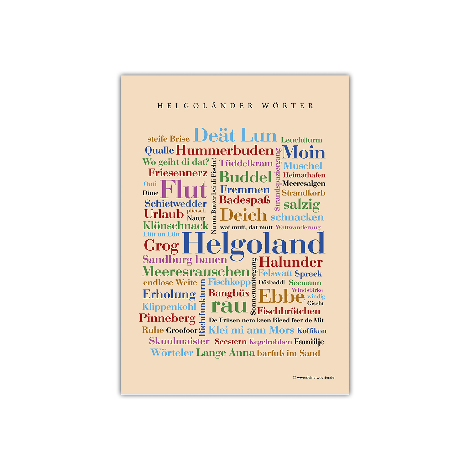 Postkarte Helgoländer Wörter (DIN A6)
