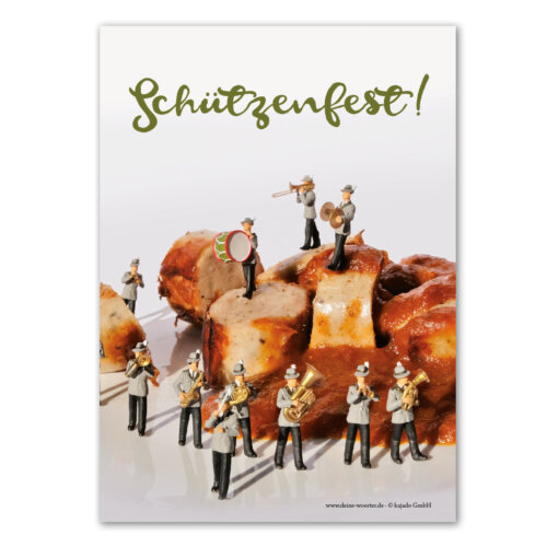 Die Postkarte mit dem Motiv "Schützenfest".