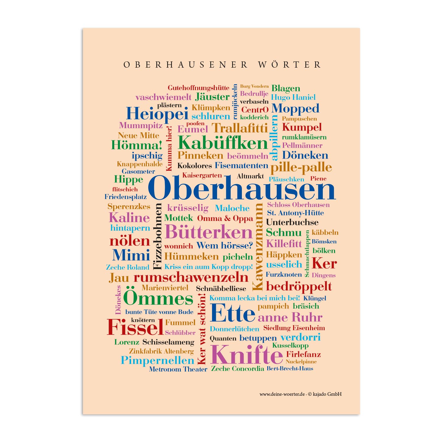 Postkarte Oberhausener Wörter (DIN A6)