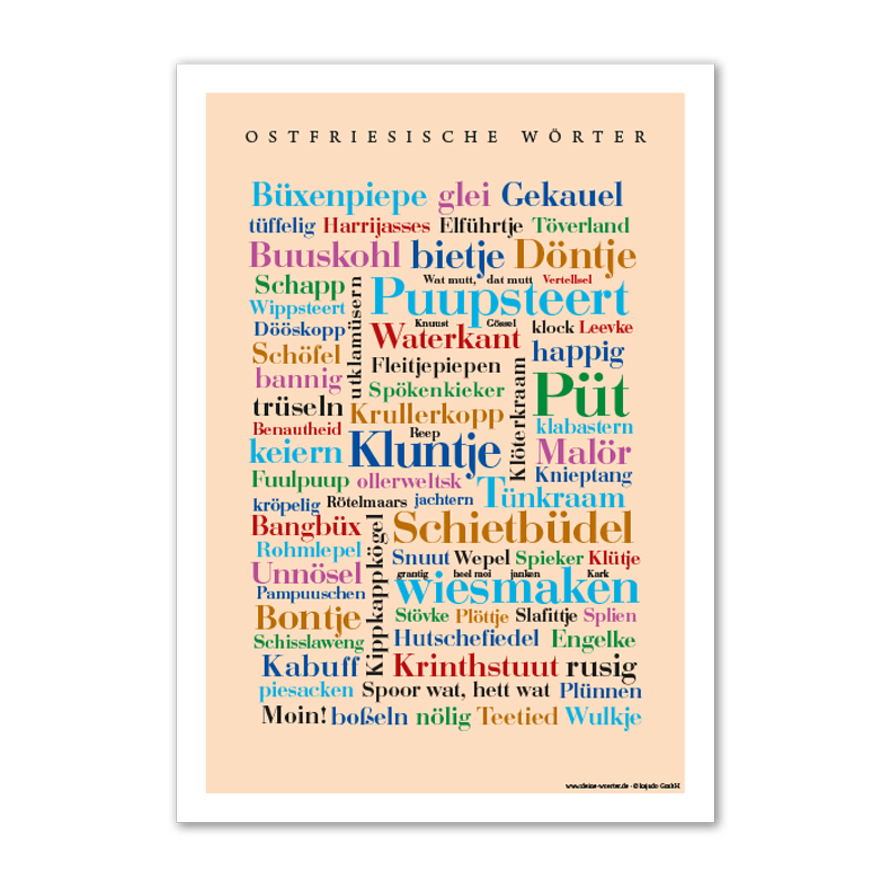 Postkarte Ostfriesische Wörter (DIN A6)