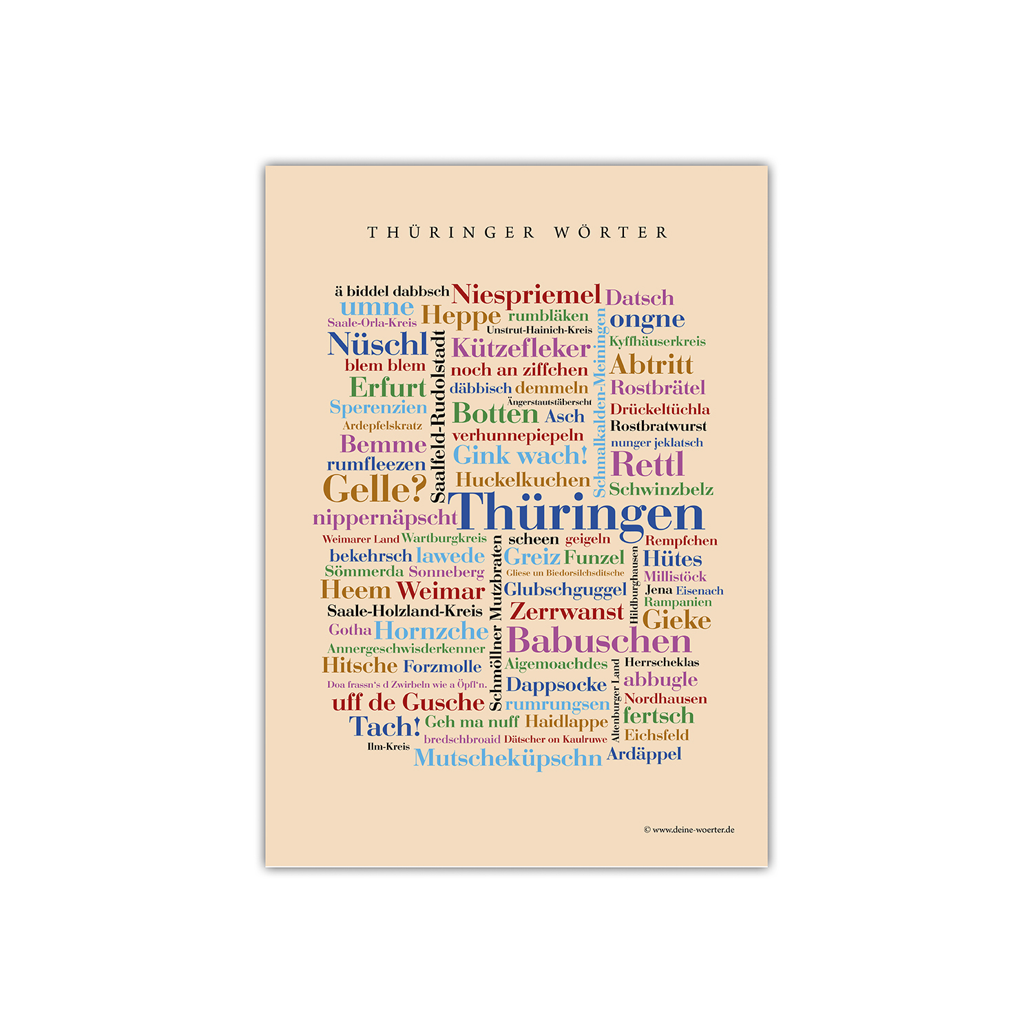 Postkarte Thüringer Wörter (DIN A6)