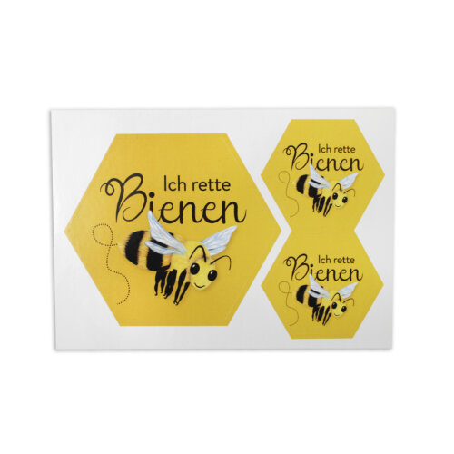 Stickerbogen "Ich rette Bienen"